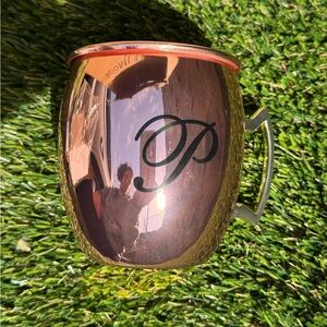 Monogrammed  'P' Moscow Mule Mug - Copper Finish
